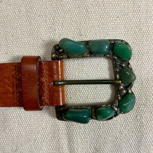 Express brown leather belt